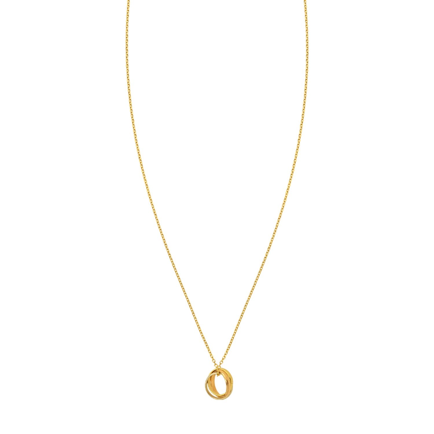 14K Tri Color Gold Trinity Chain Necklace