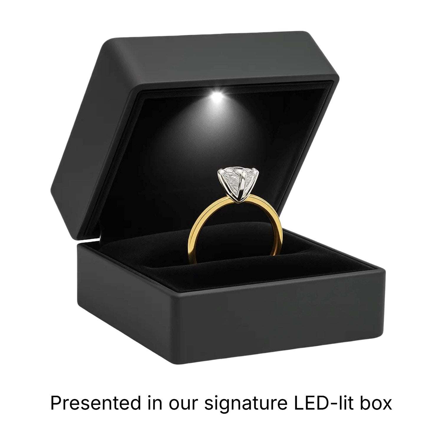 3/4 Carat Round Lab Grown IGI G/VS1 Diamond Solitaire Ring in 10K Yellow Gold