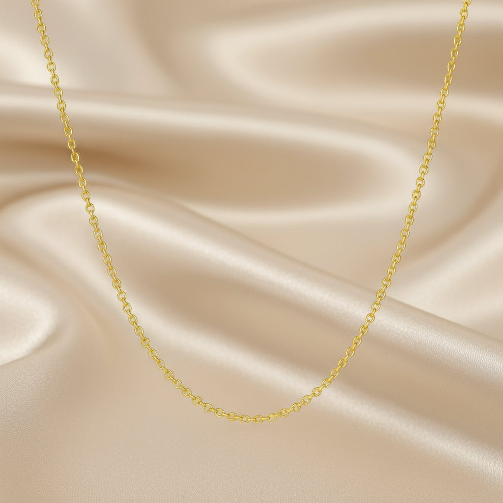 Gold Round Cable Link Chains