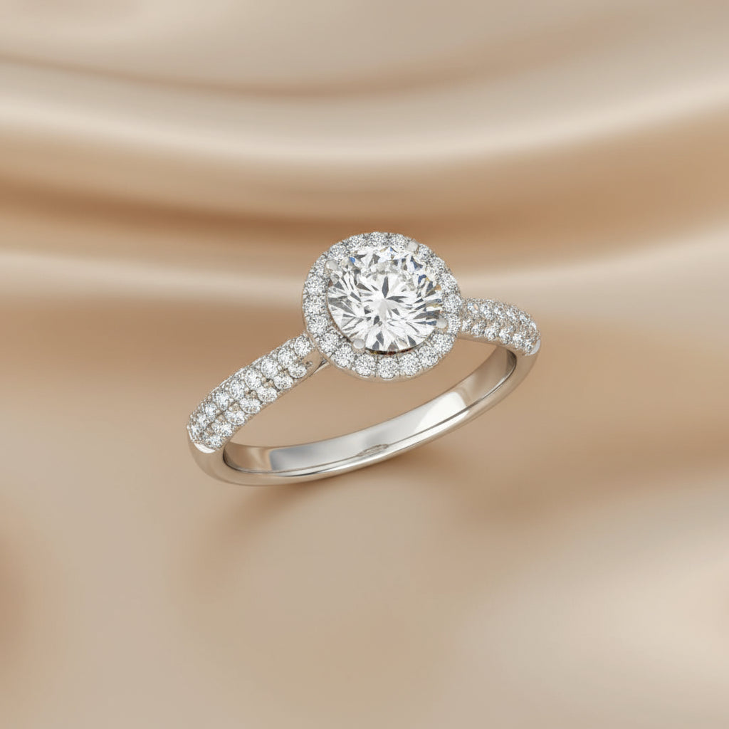 Halo Diamond Rings