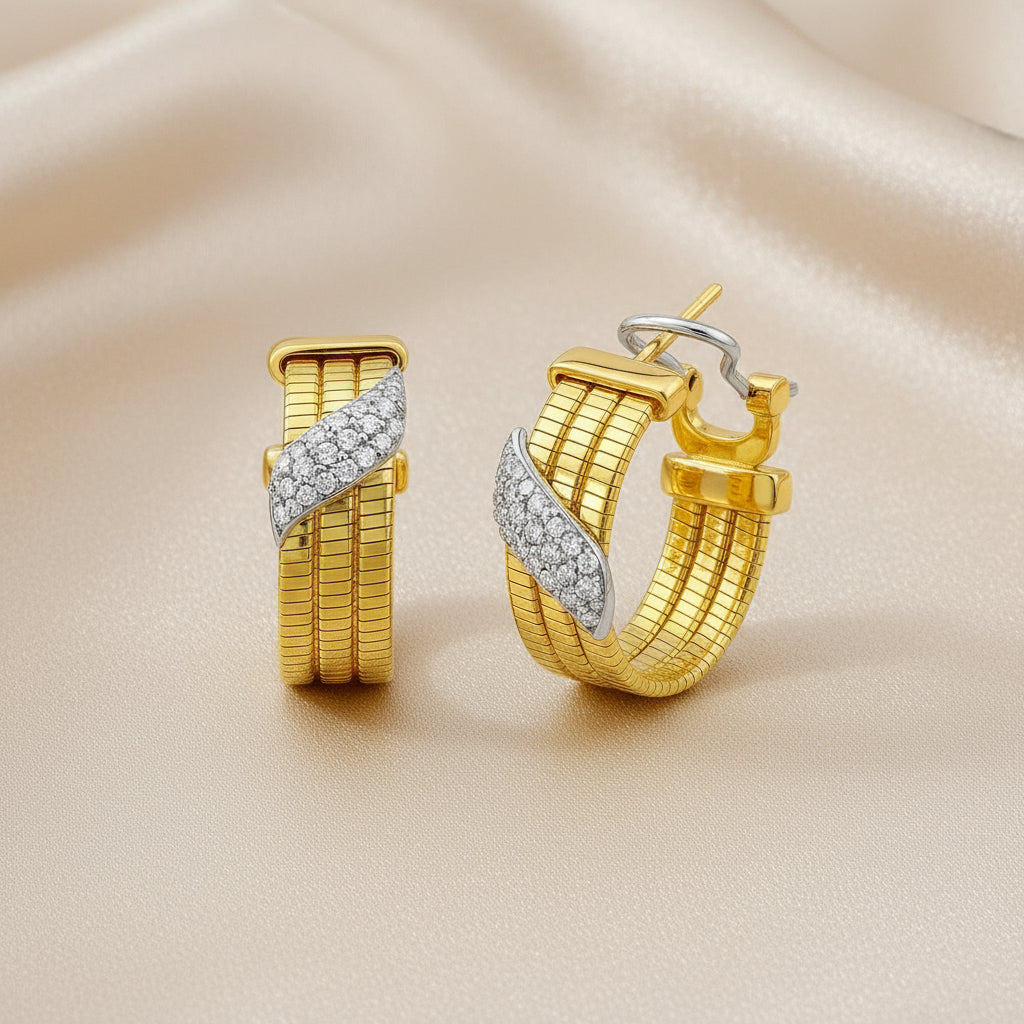 Diamond Hoop Earrings