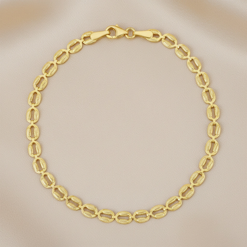 Gold Oval Link Bracelets