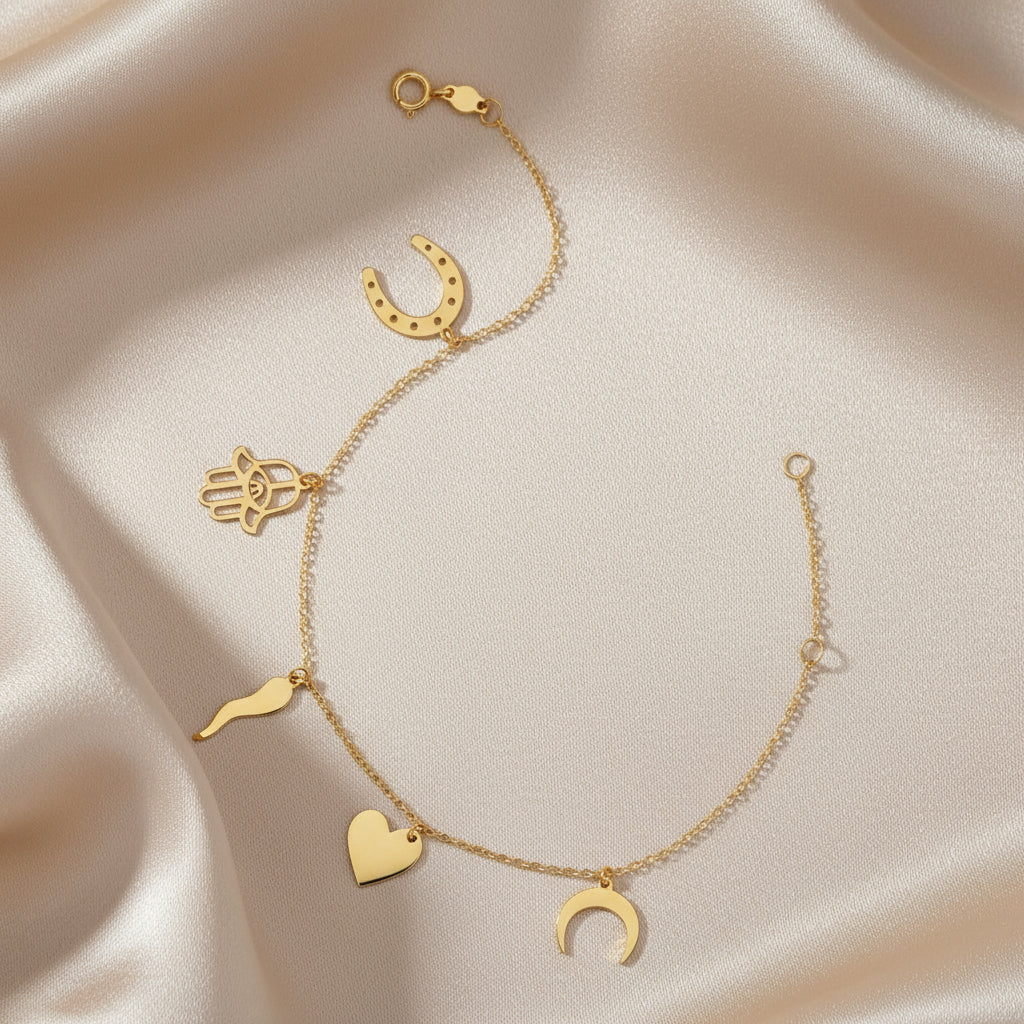 Gold Charm Bracelets