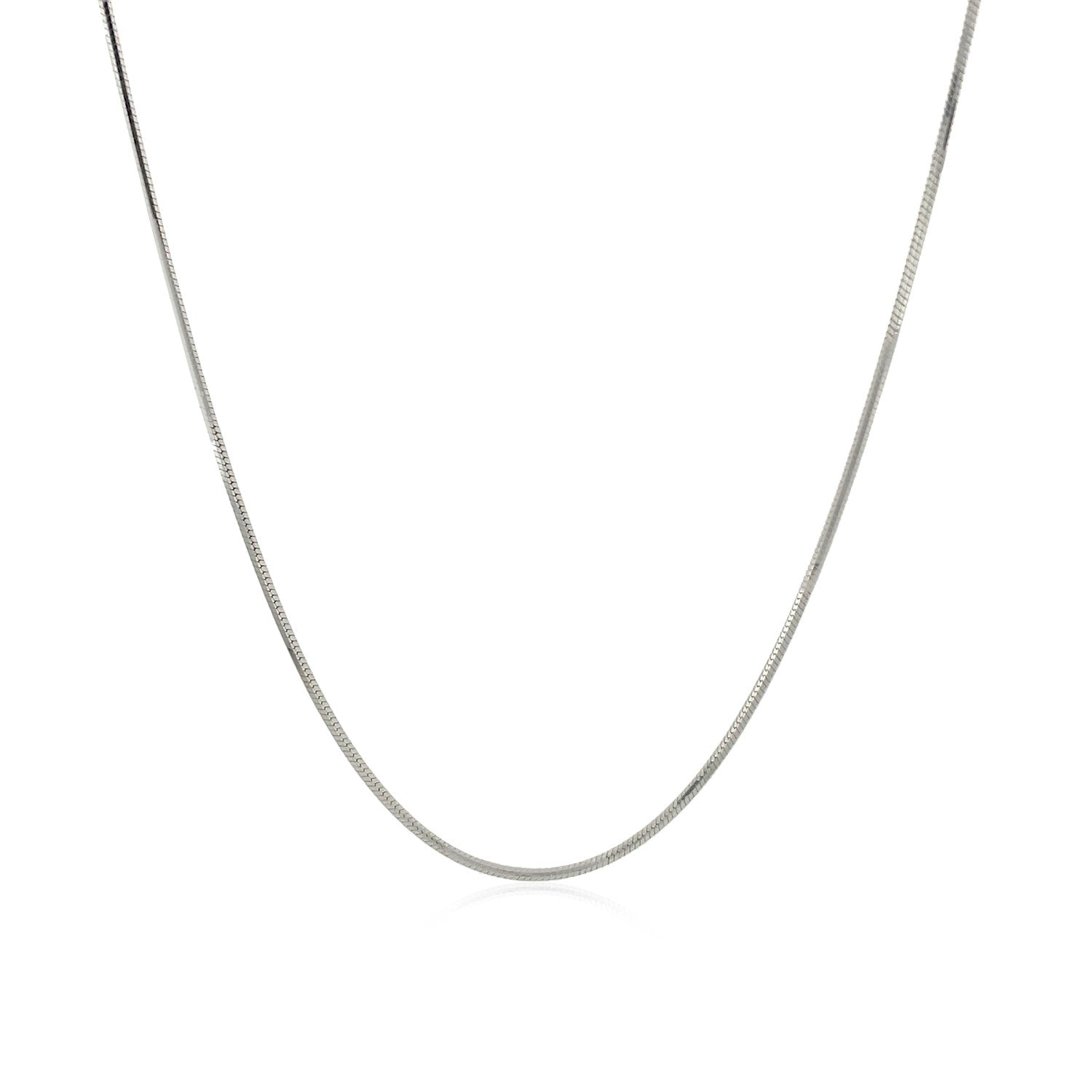 Sterling Silver Rhodium Plated Octagonal Snake Chain (0.90 mm)