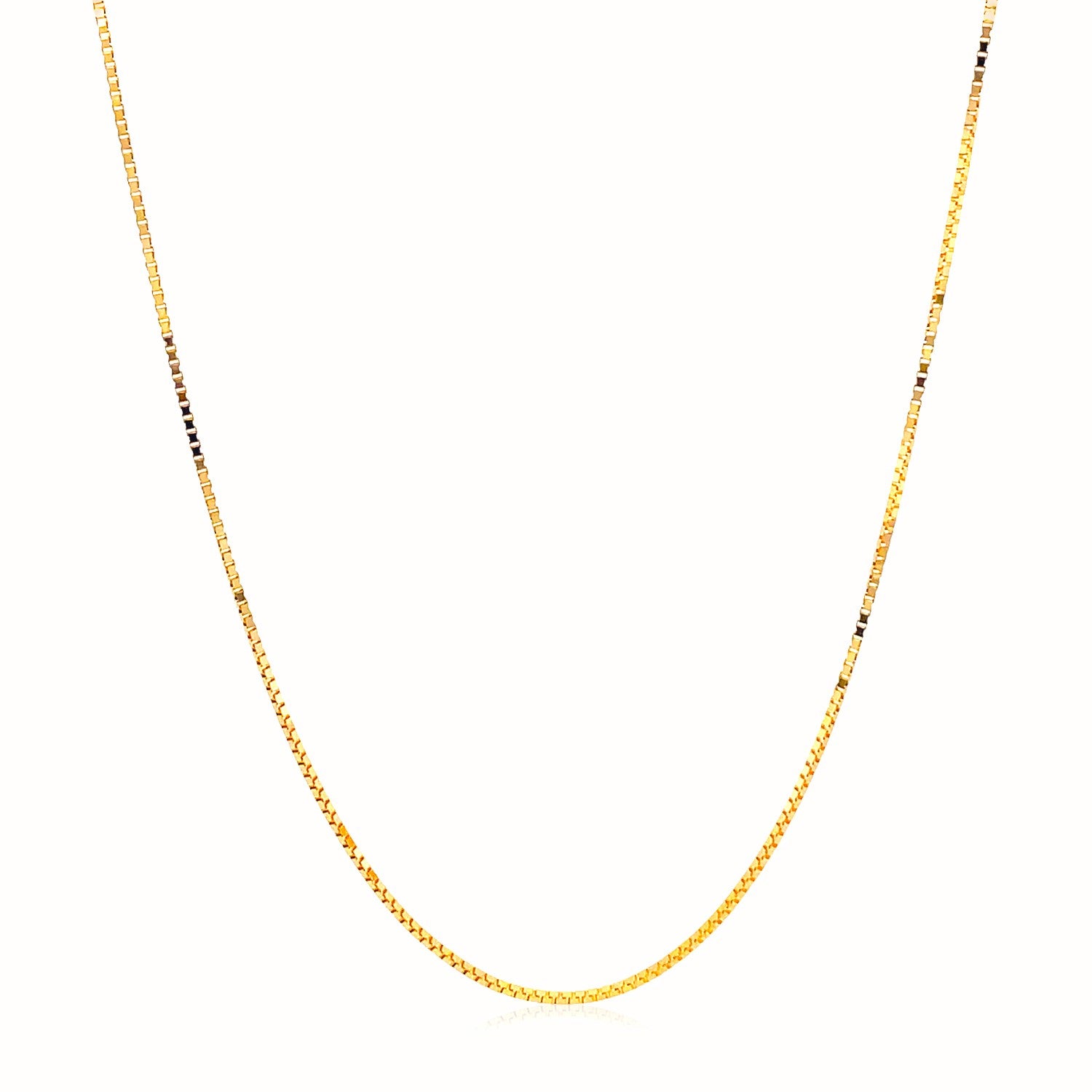 14k Yellow Gold Adjustable Box Chain (0.70 mm)