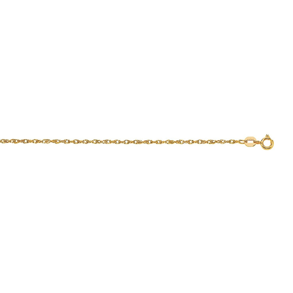 14k Yellow Gold Machine Rope Chain (0.95 mm)