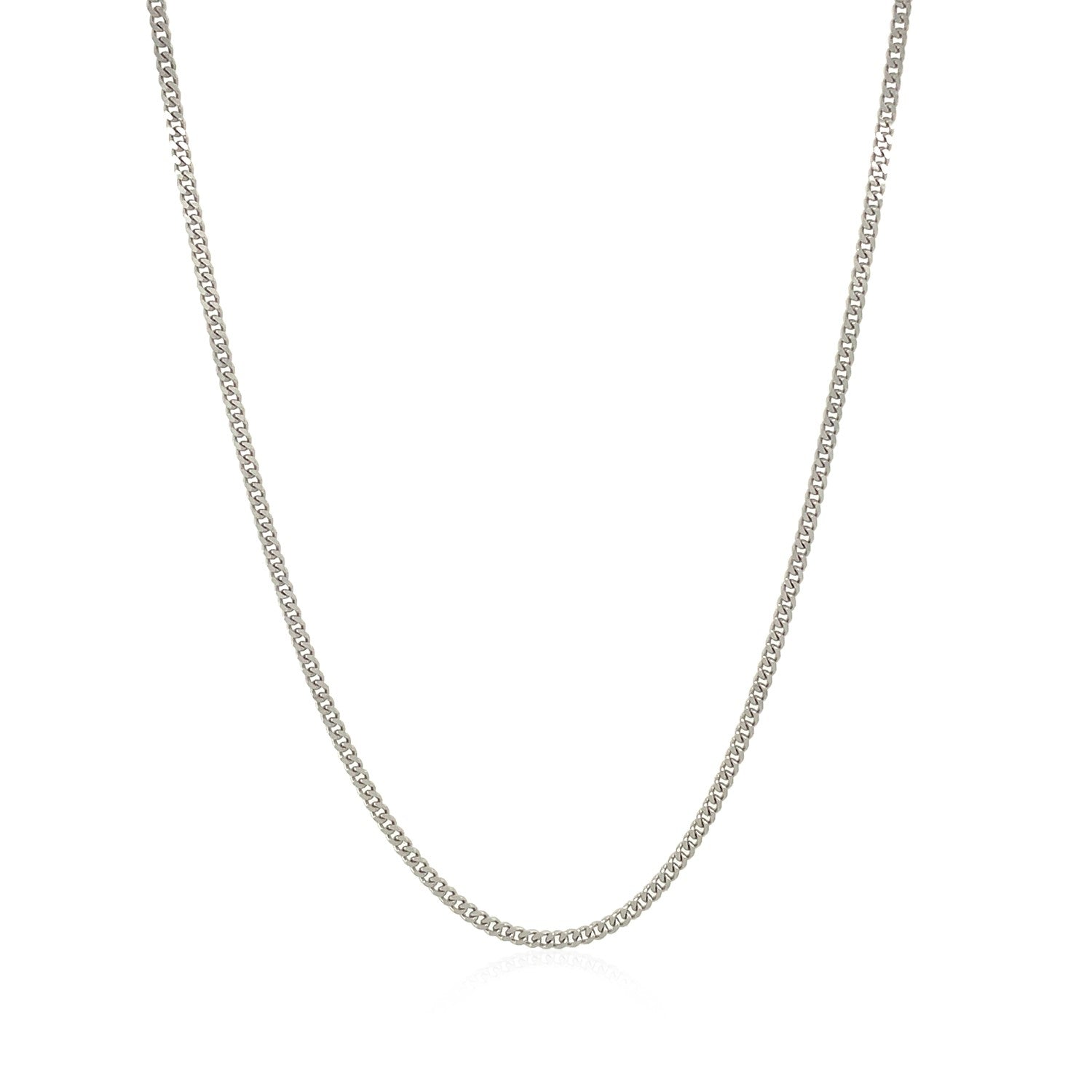 10k White Gold Gourmette Chain  (1.40 mm)