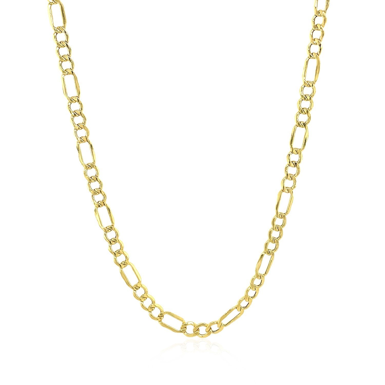 14k Yellow Gold Lite Figaro Chain (3.70 mm)