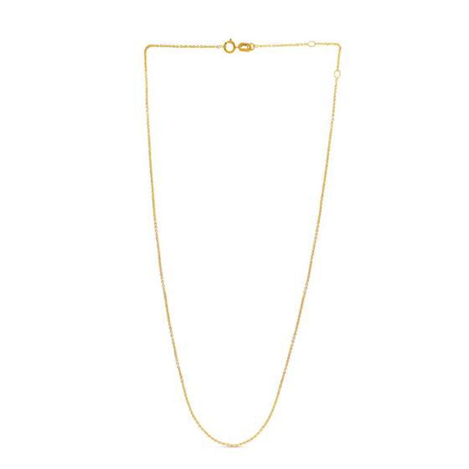 Adjustable Cable Chain in 14k Yellow Gold (0.97 mm)