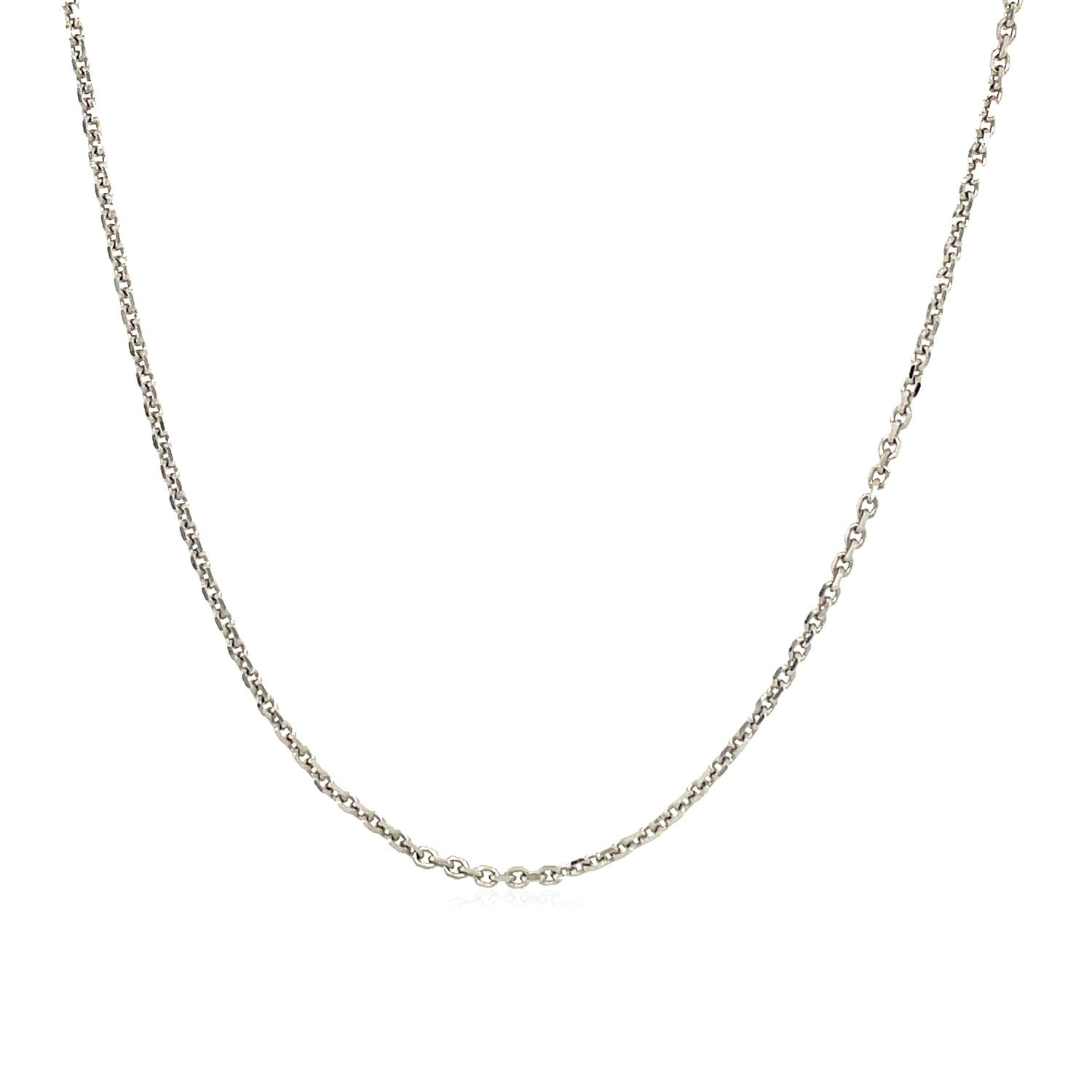 14k White Gold Adjustable Cable Chain (1.10 mm)