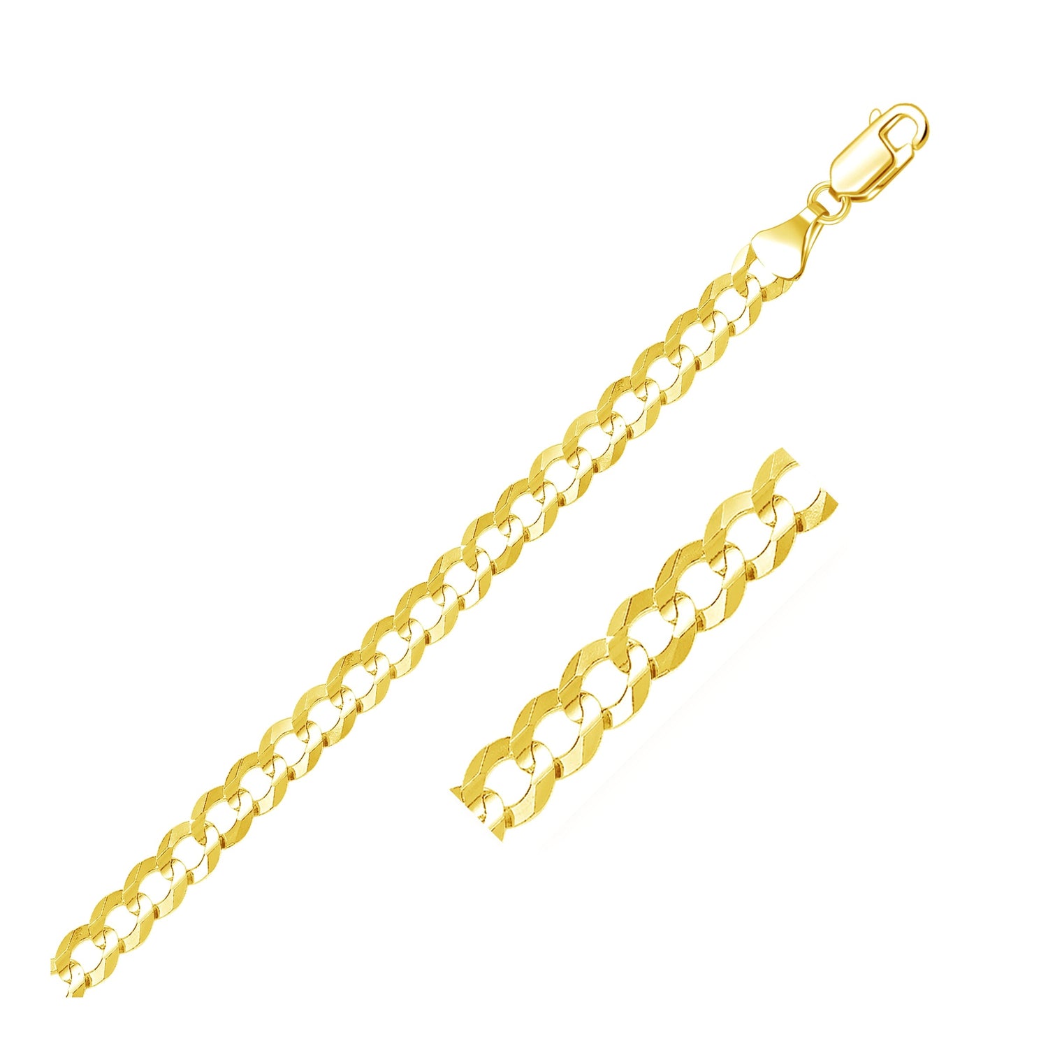 10k Yellow Gold Curb Chain (7.00 mm)