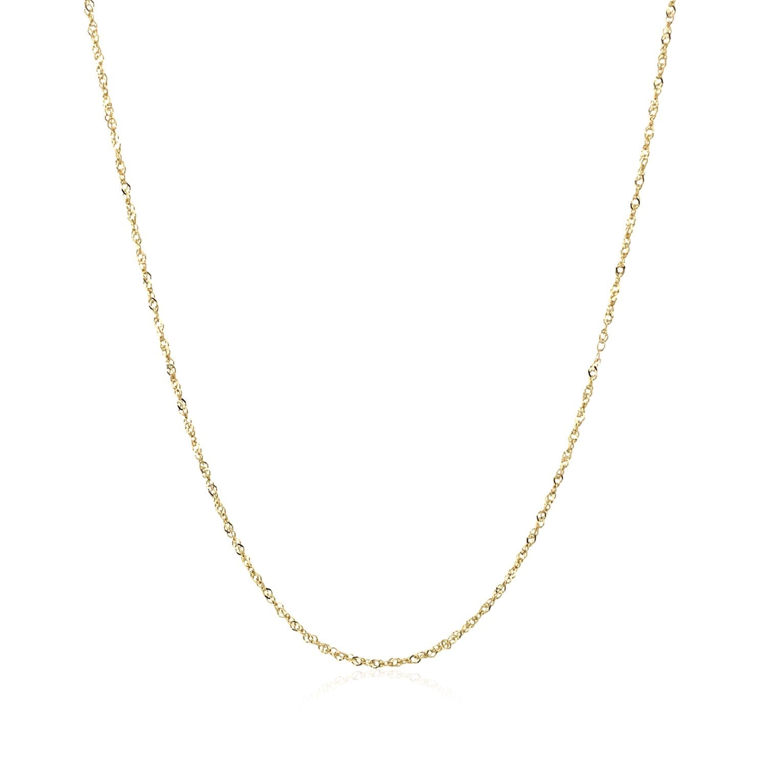 14k Yellow Gold Singapore Chain 0.8mm (0.81 mm)