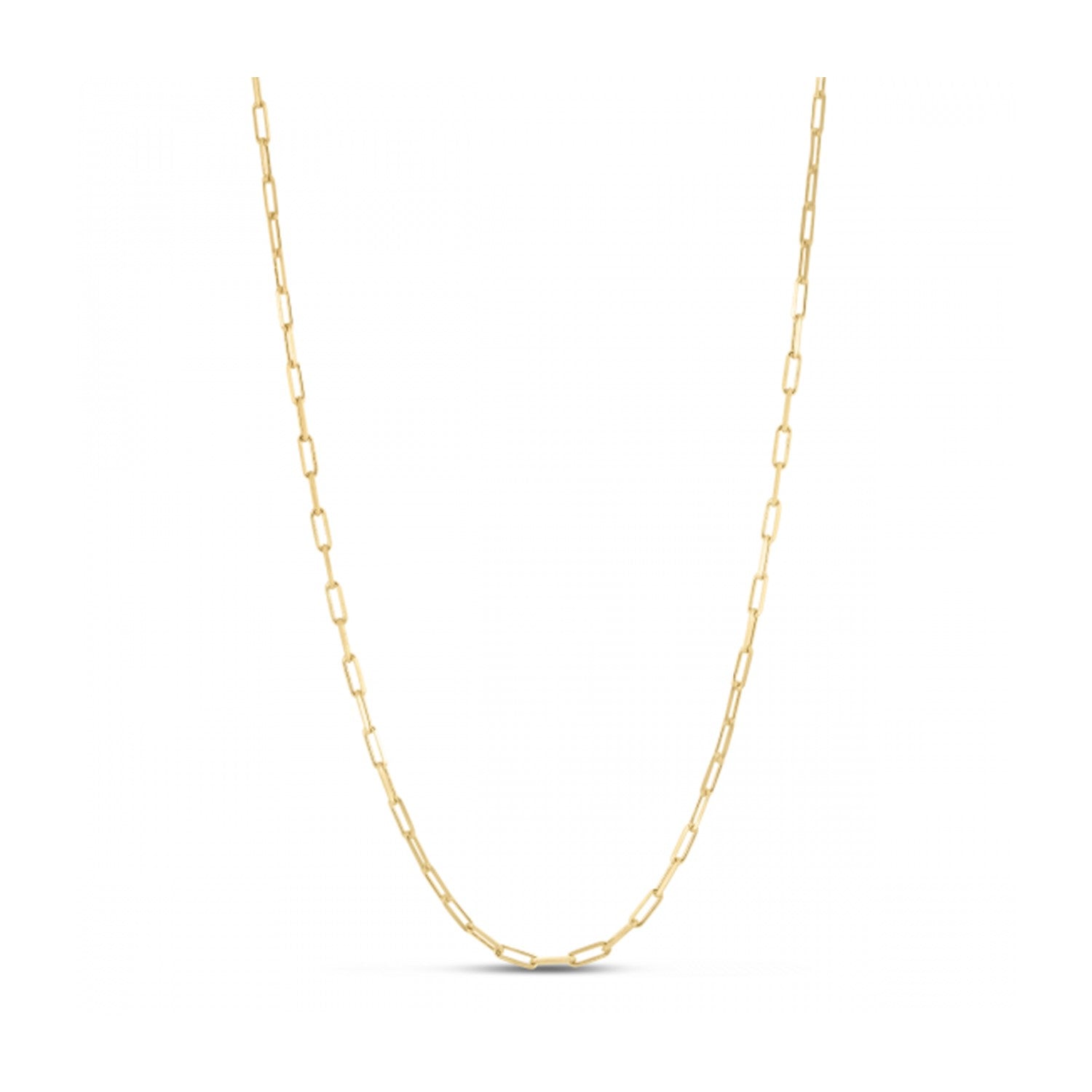 Sterling Silver Gold Plated Paperclip Chain (2.50 mm)