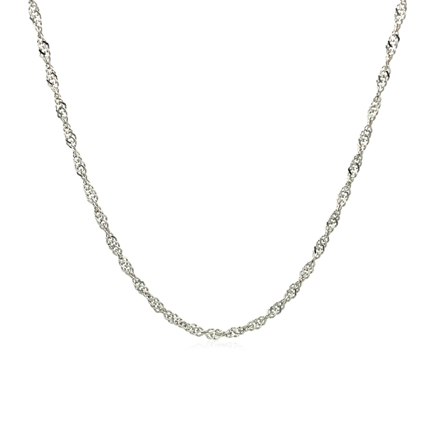 10k White Gold Singapore Chain (1.50 mm)