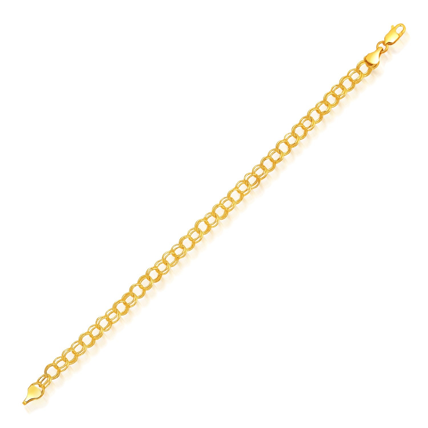 14k Yellow Gold Lite Charm Bracelet (5.00 mm)