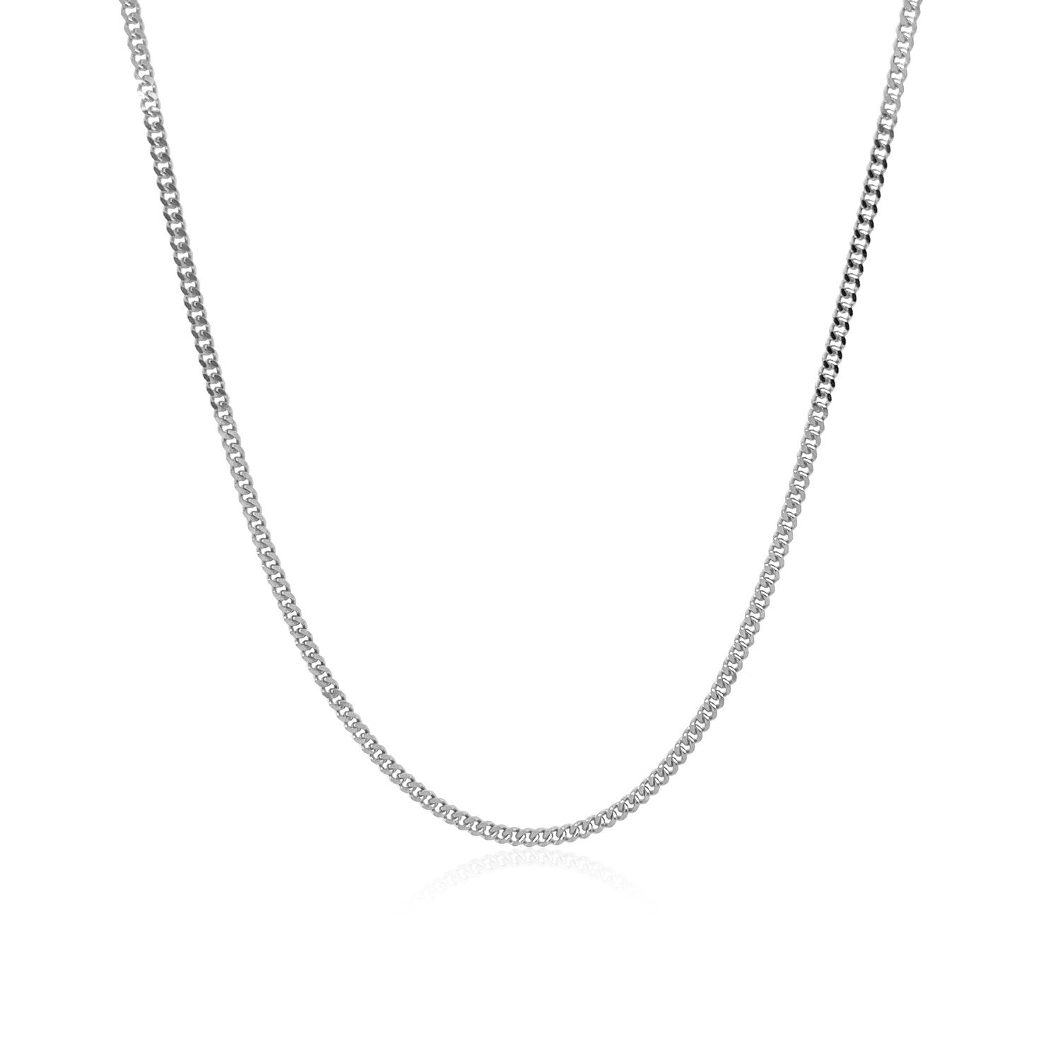 14k White Gold Gourmette Chain (1.40 mm)