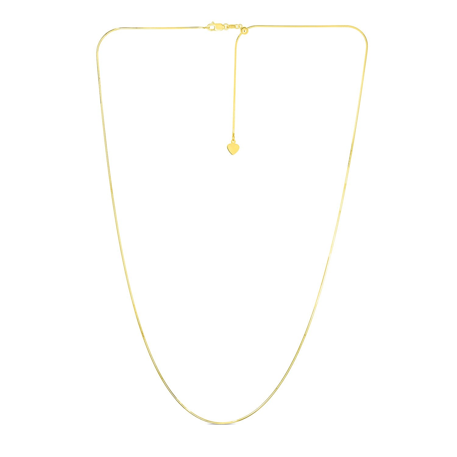 14k Yellow Gold Adjustable Snake Chain (0.80 mm)