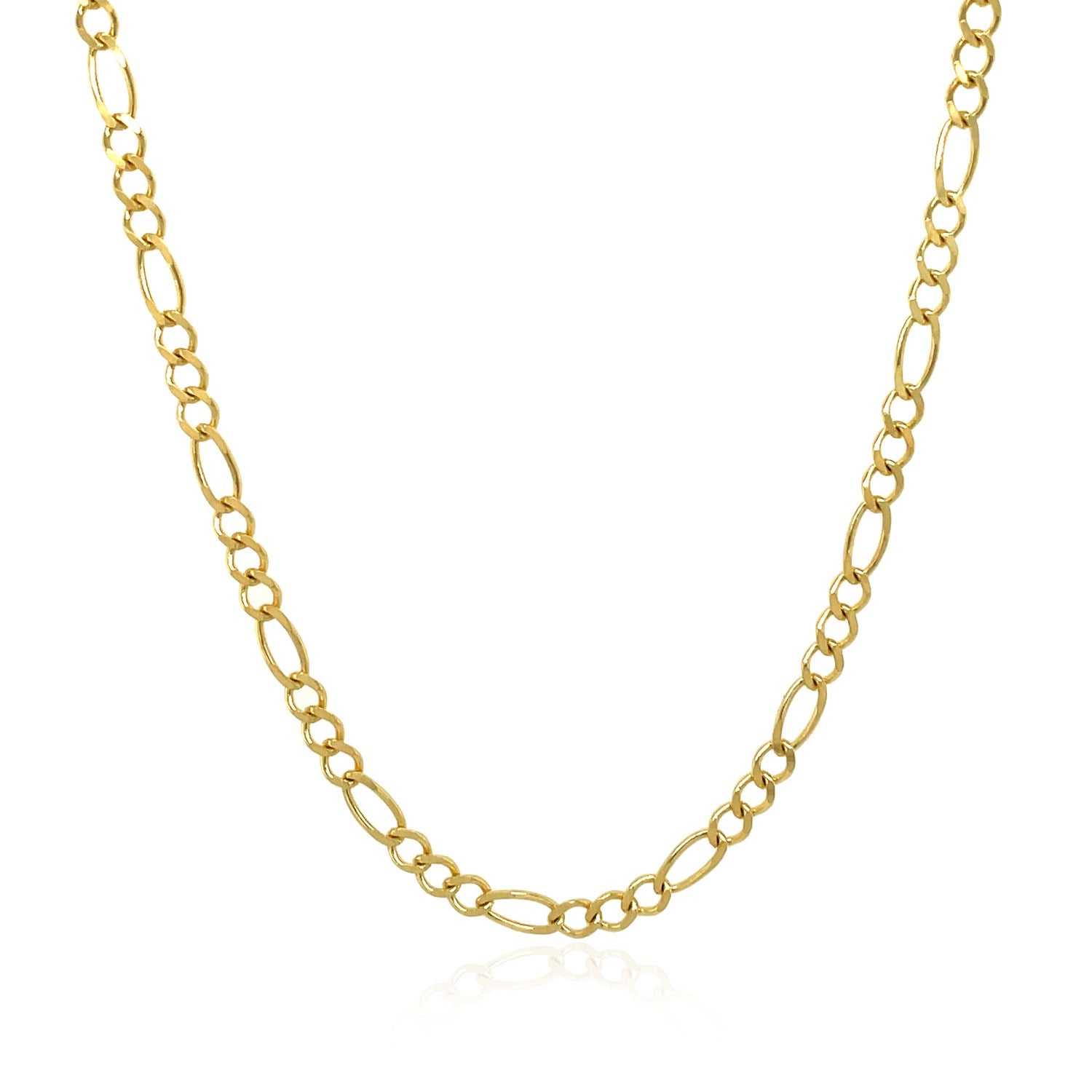 10k Yellow Gold Solid Figaro Chain (2.60 mm)