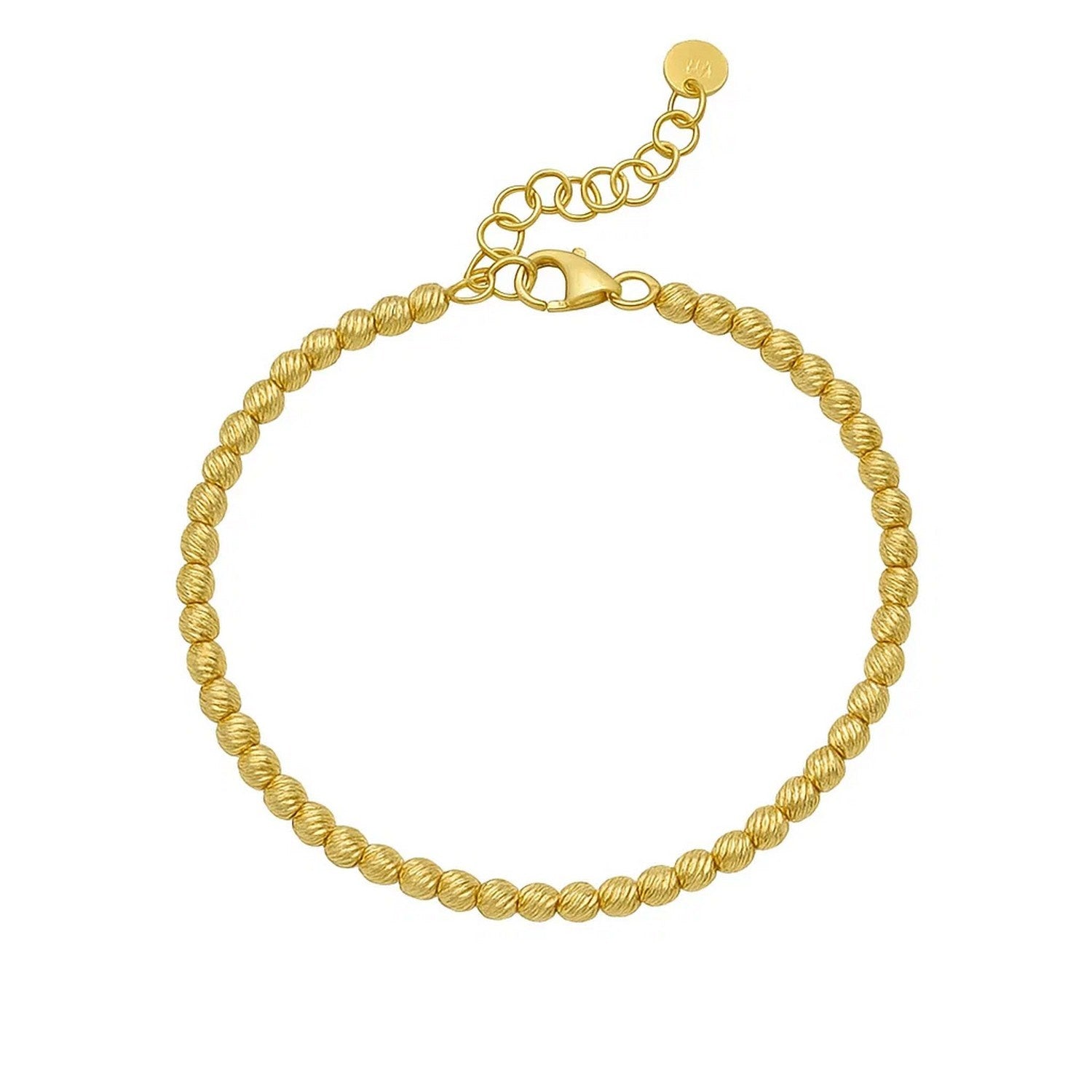 14K Yellow Gold Bead Bracelet (3.00 mm)