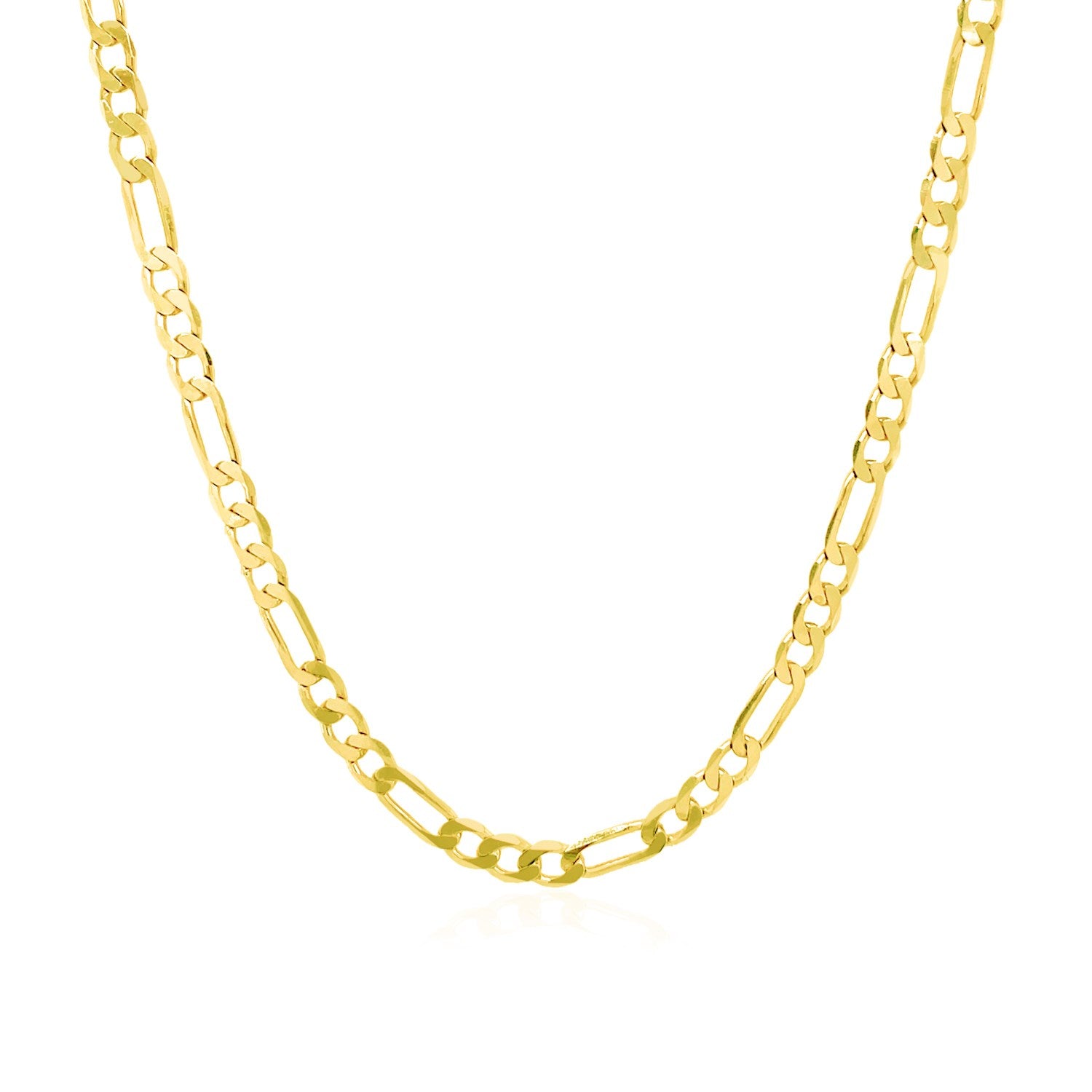 14k Yellow Gold Solid Figaro Chain (3.00 mm)