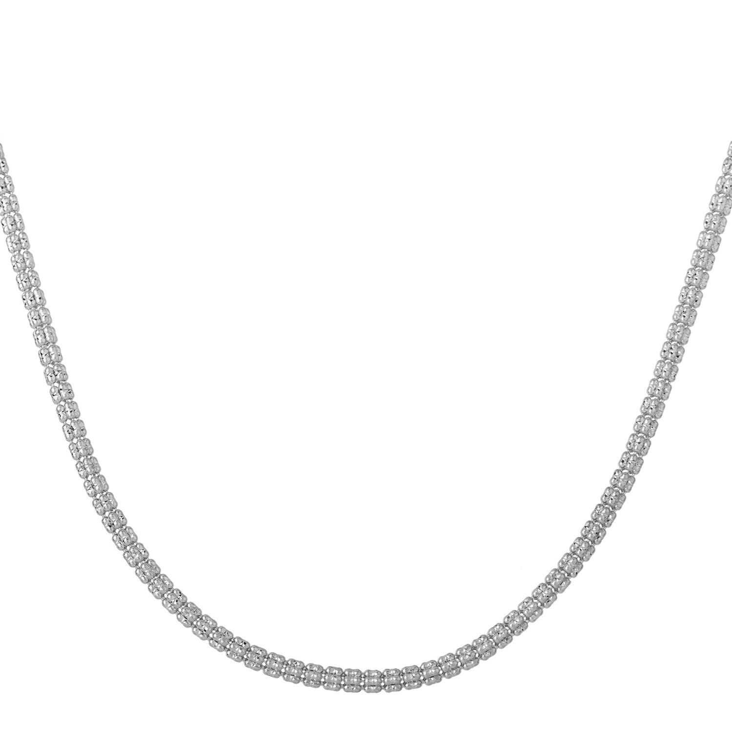 Ice Barrel Chain in 14k White Gold (3.1 mm)