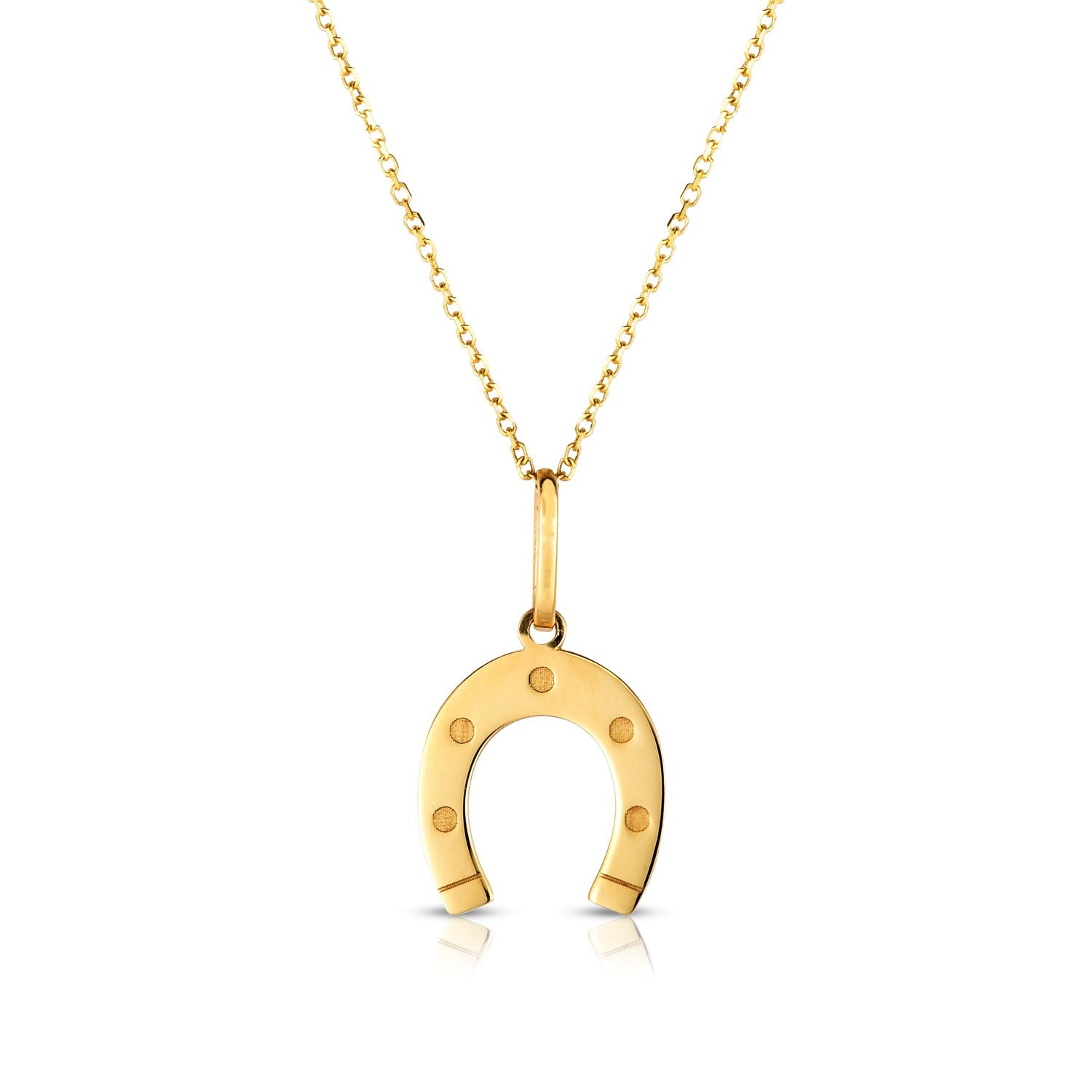 Horseshoe Necklace in 14K Yellow Gold