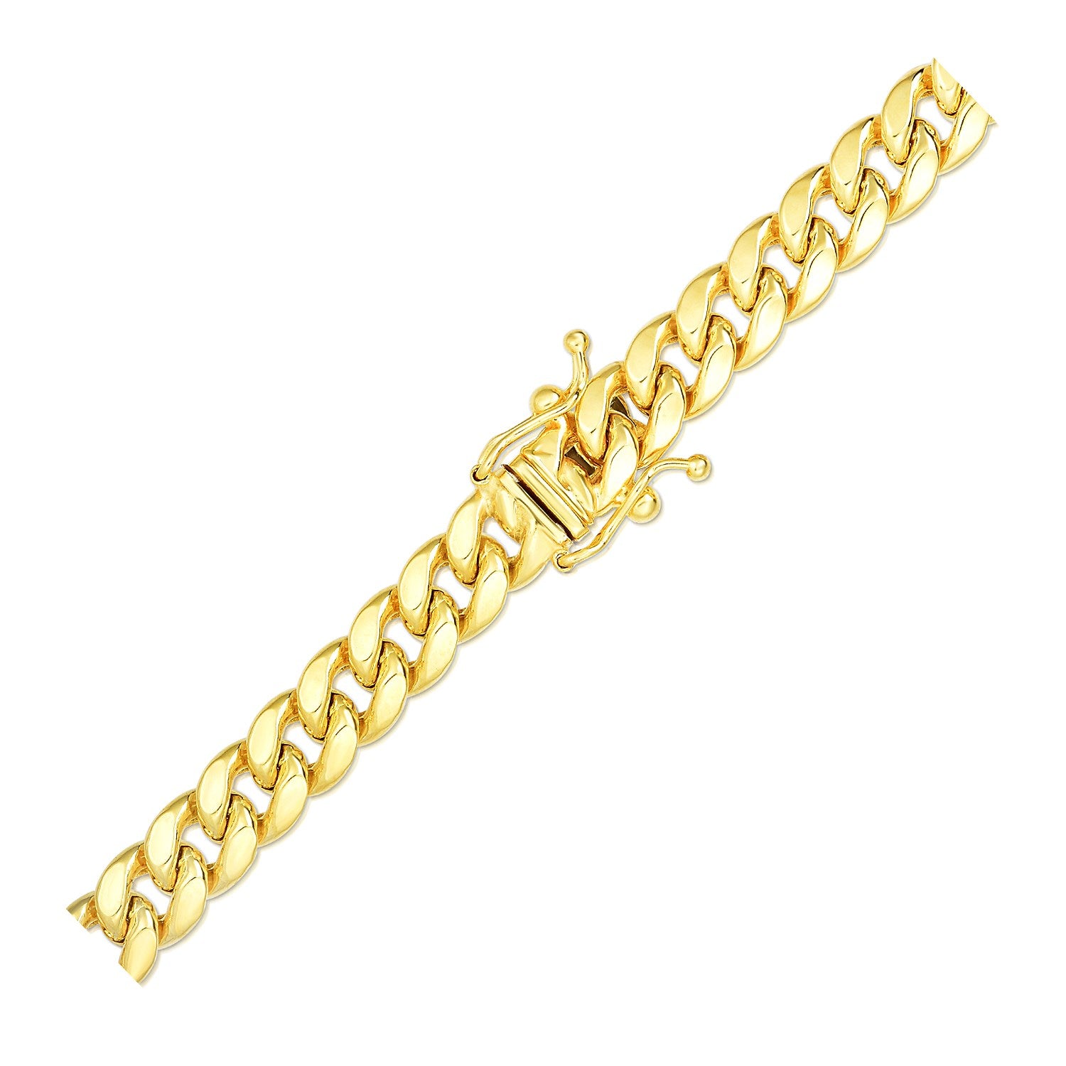 14k Yellow Gold Semi Solid Miami Cuban Bracelet (6.10 mm)