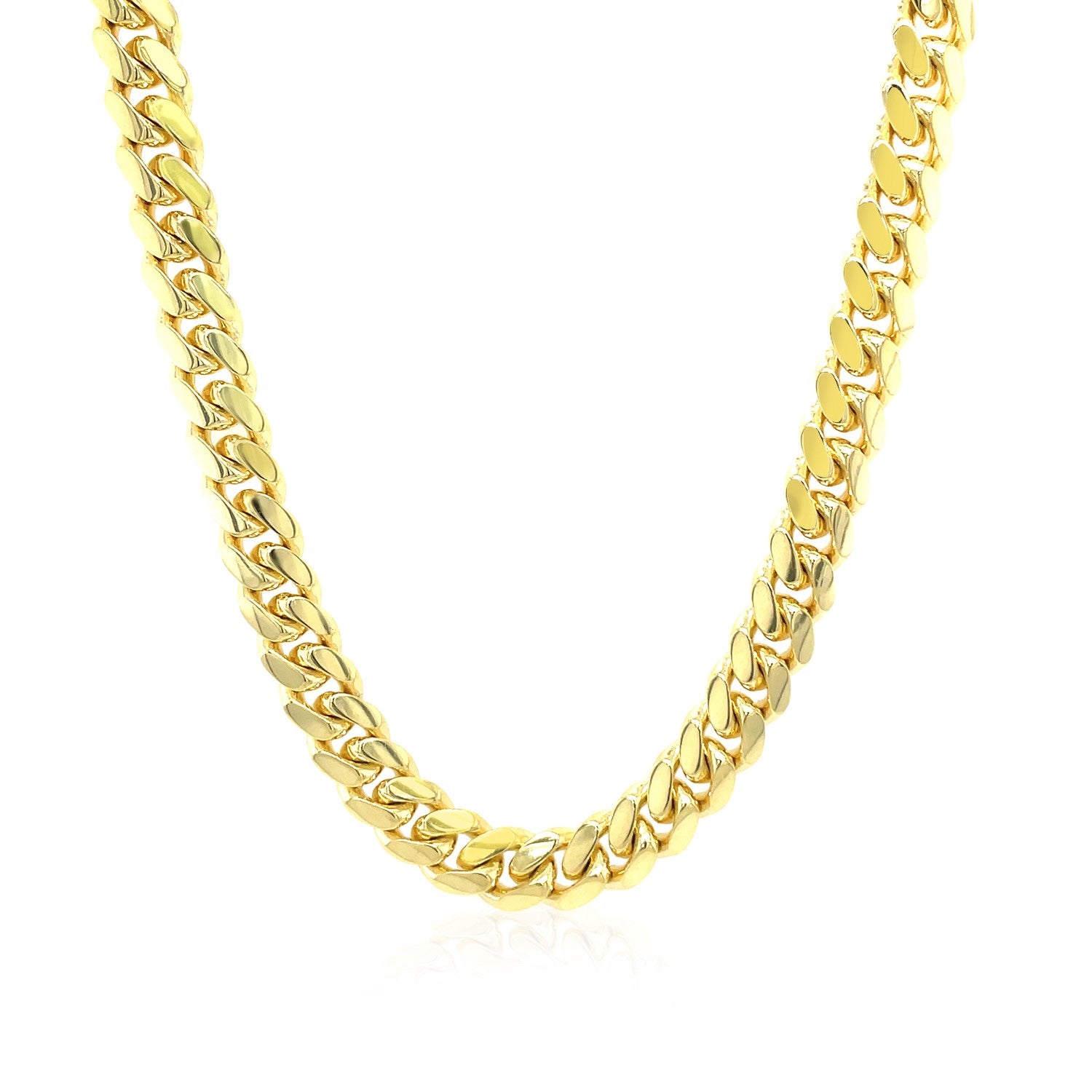 10k Yellow Gold Classic Miami Cuban Solid Chain (6.10 mm)