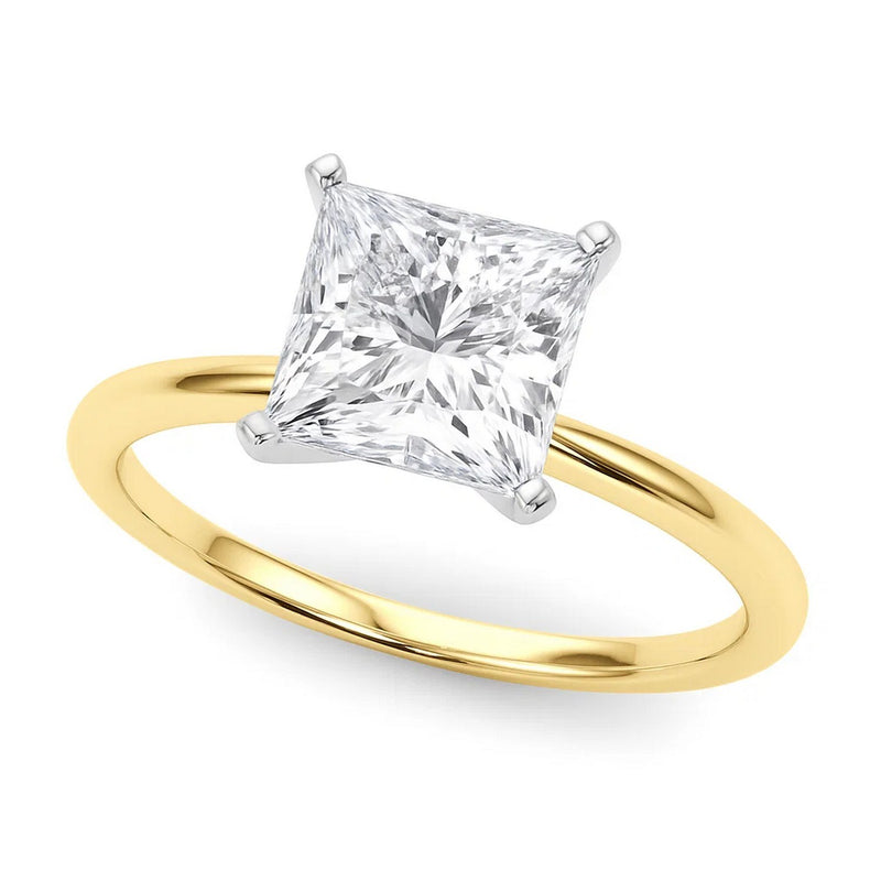 3 Carat Princess Lab Grown IGI G/VS1 Diamond Solitaire Ring in 10K Gold