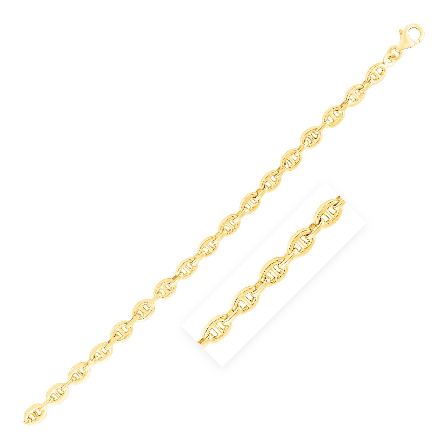 14k Yellow Gold High Polish Mariner Link Chain (5.40 mm)