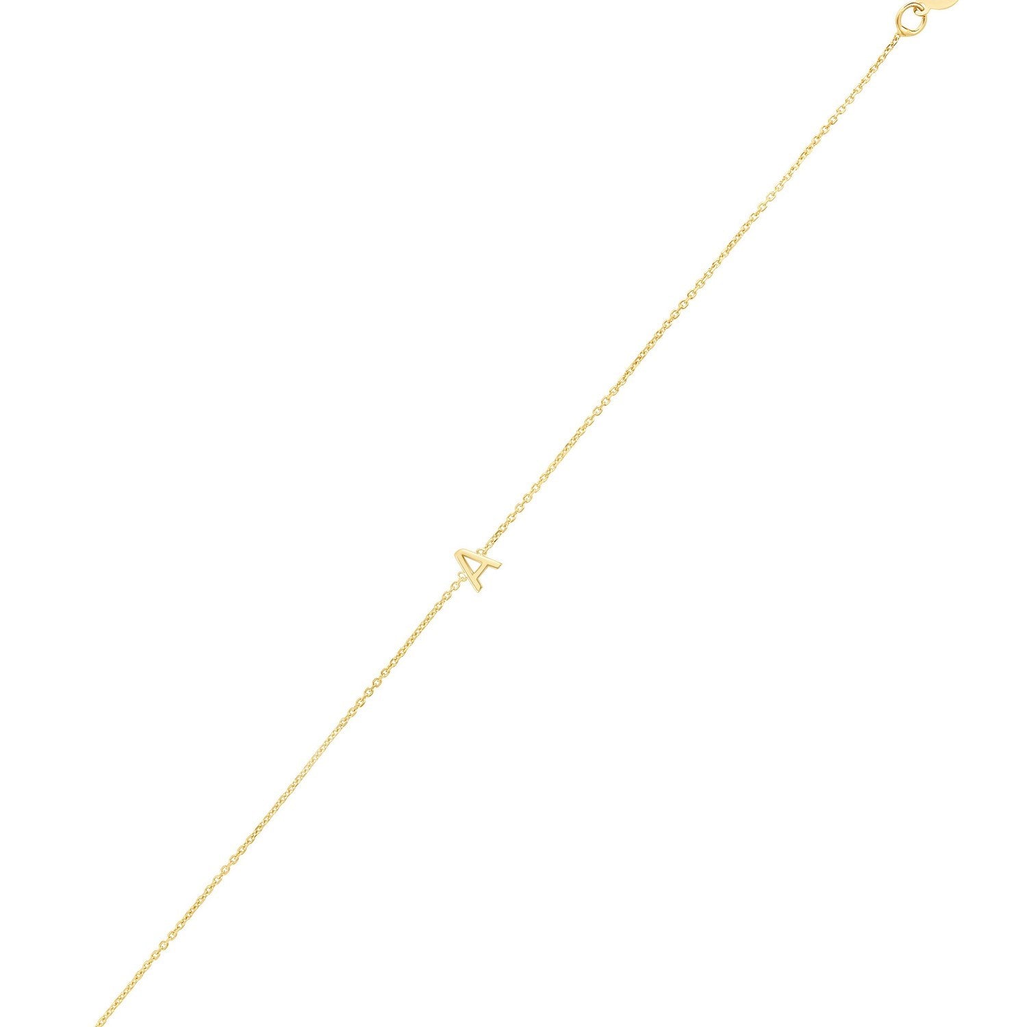 14K Yellow Gold Mini Initial Bracelet