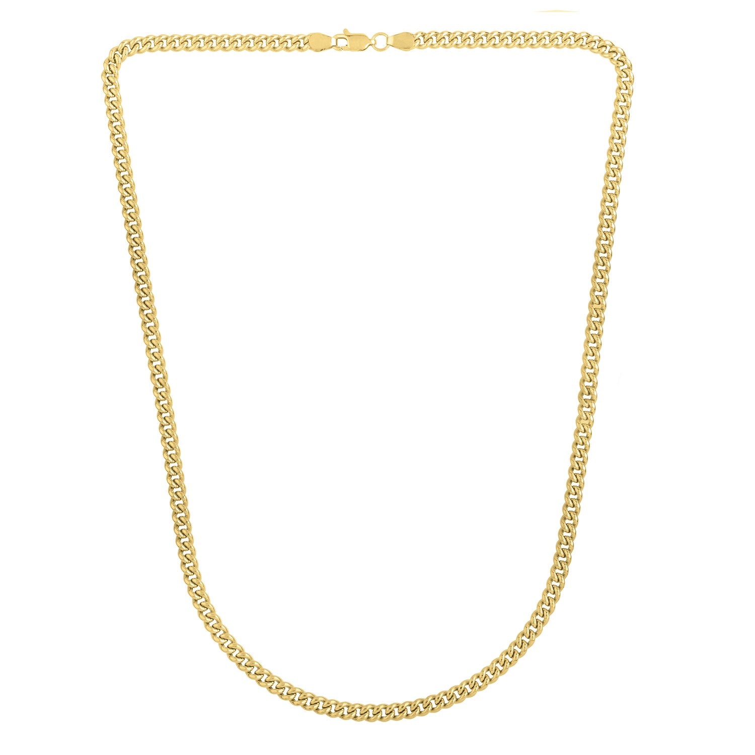14k Yellow Gold Light Gourmette Chain (4.10 mm) - Lindove