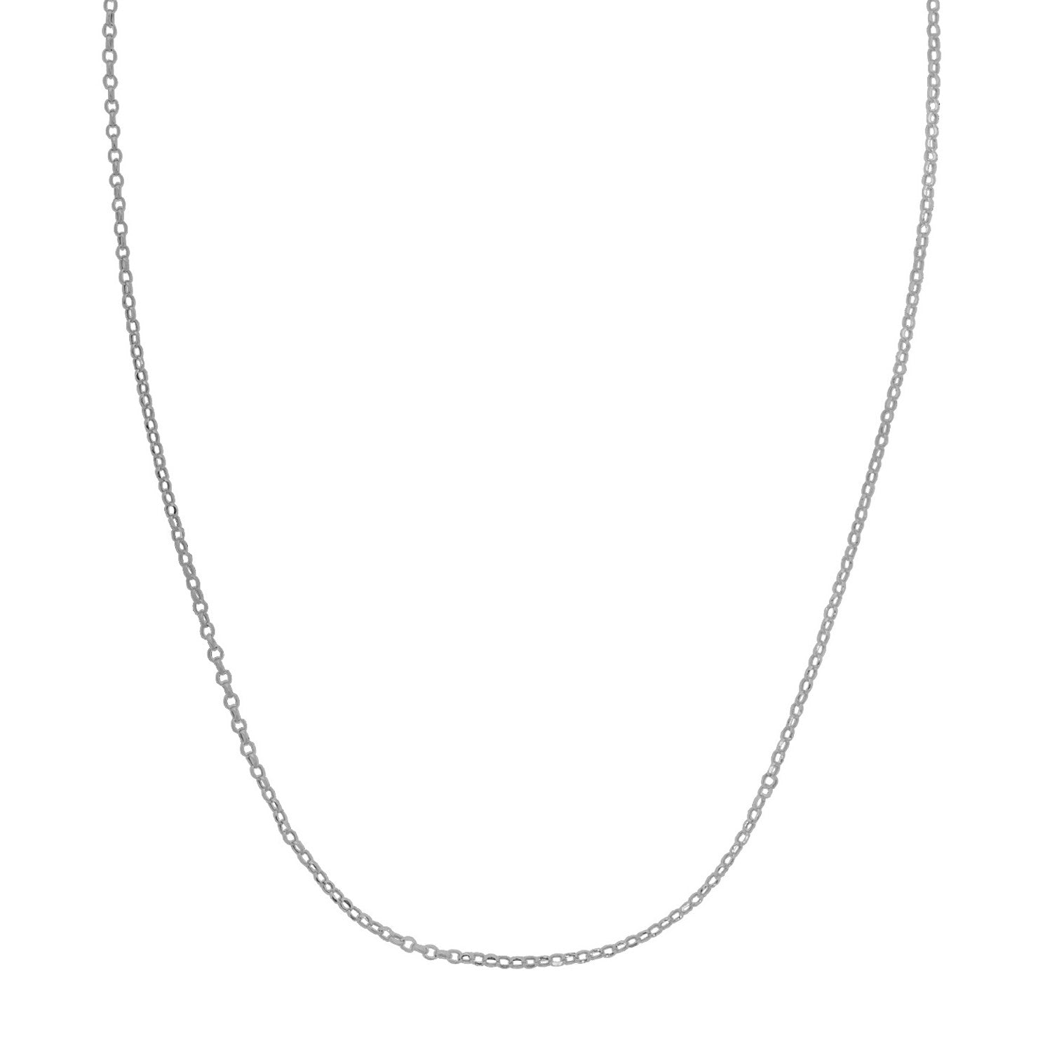 Double Extendable Cable Chain in 14k White Gold (1.40 mm)