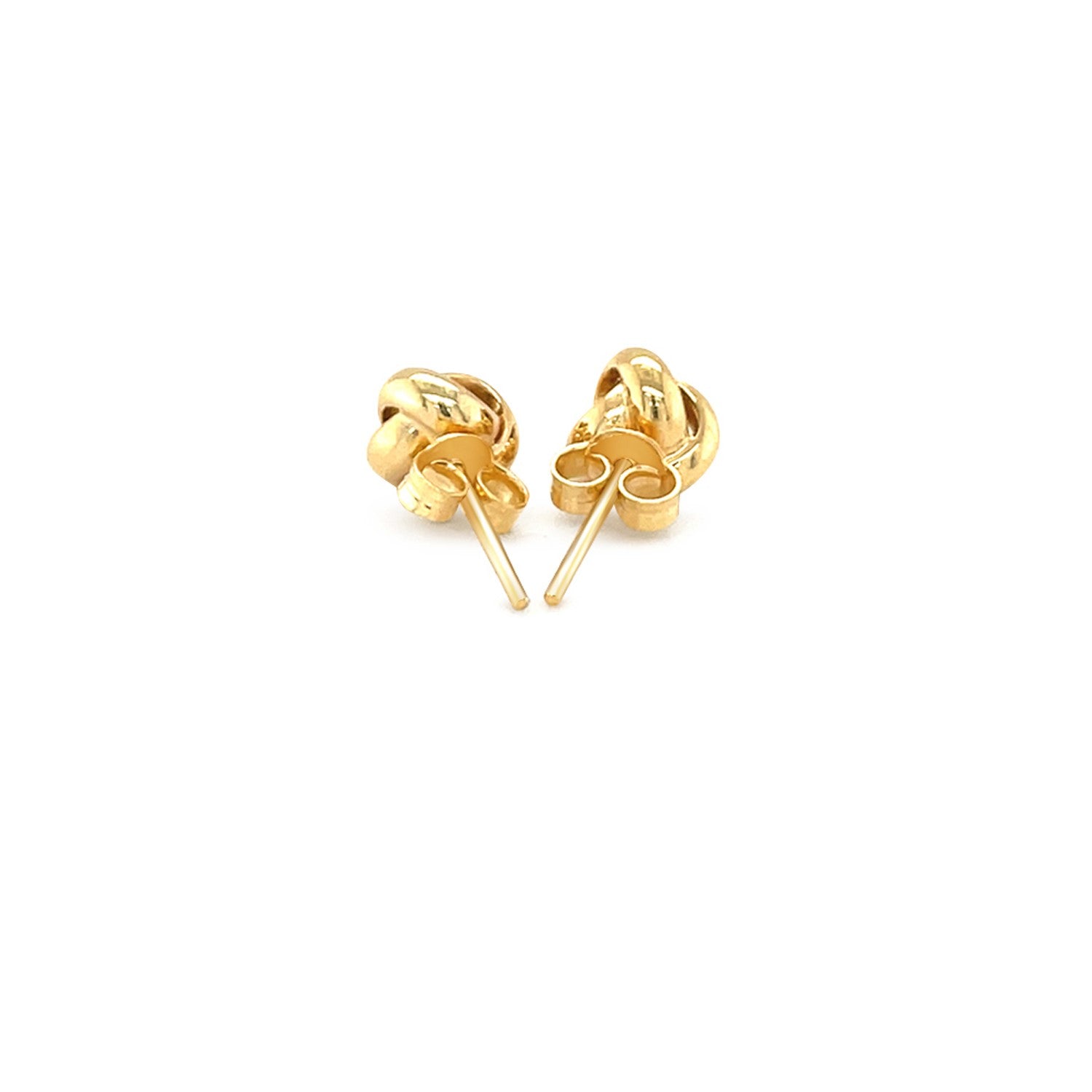 10k Yellow Gold Love Knot Stud Earrings(9mm)