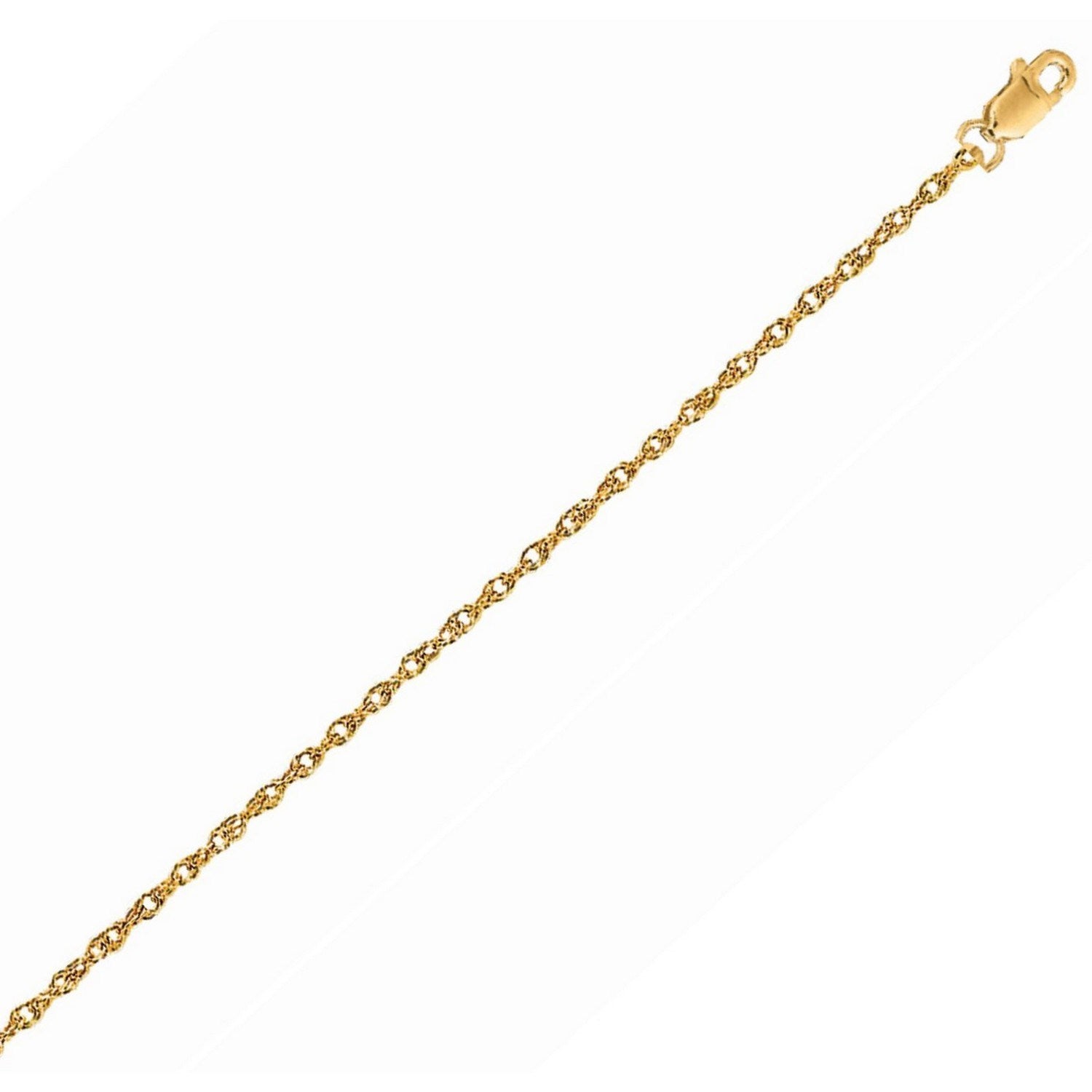 14k Gold Machine Rope Chain (1.10 mm)