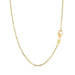 14k Yellow Gold Chain Necklace with a Shiny Flat Bar - Lindove