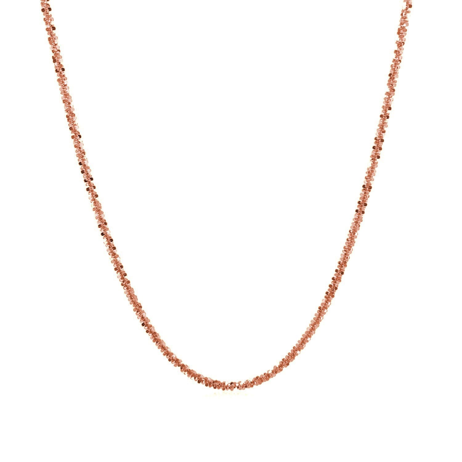 1.5mm 14K Rose Gold Sparkle Chain - Lindove