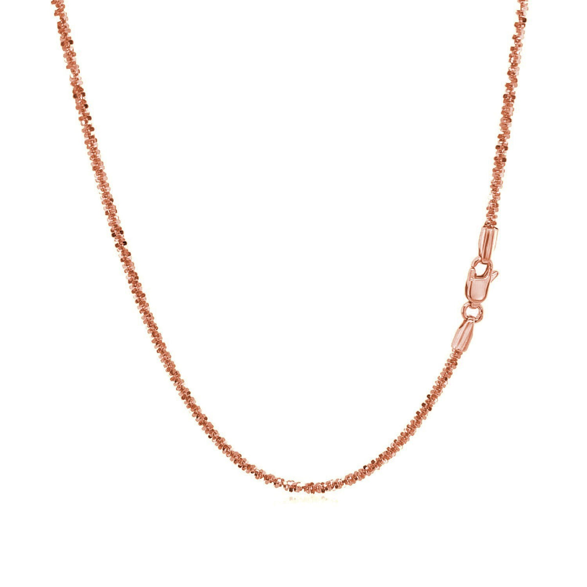 1.50 mm 14K Rose Gold Sparkle Chain - Lindove