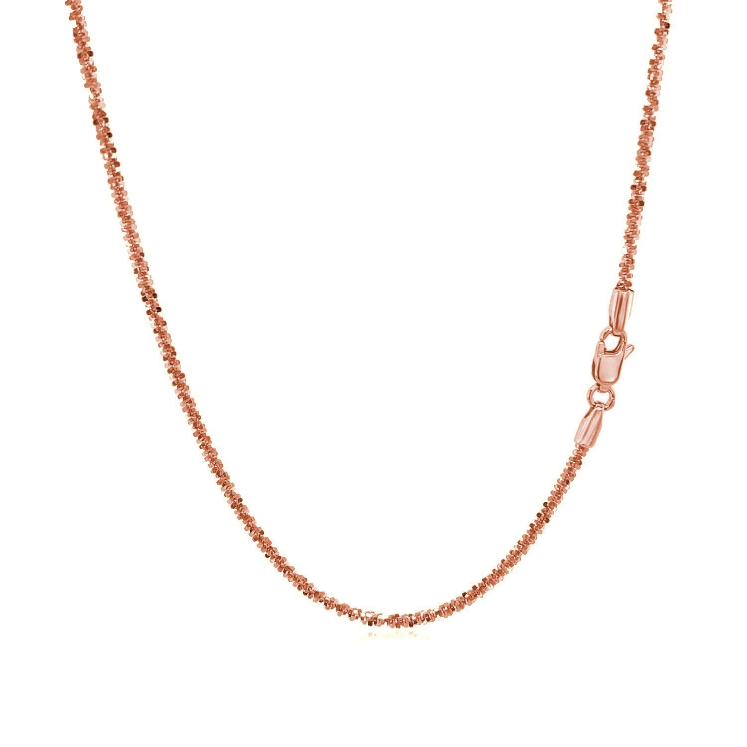 1.50 mm 14K Rose Gold Sparkle Chain - Lindove