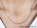 1.50 mm 14K Rose Gold Sparkle Chain - Lindove