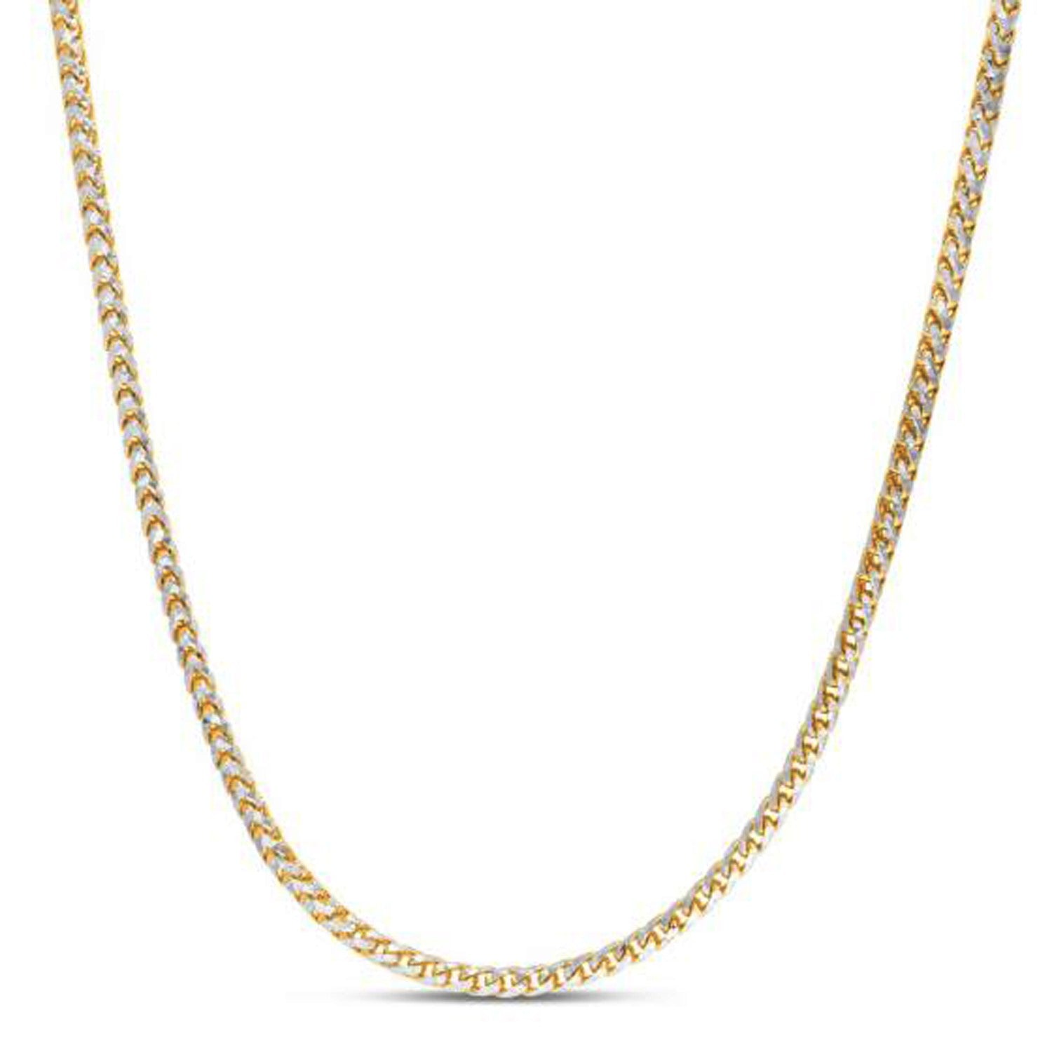 14k Yellow Gold Round Pave Franco Chain (3.15 mm)