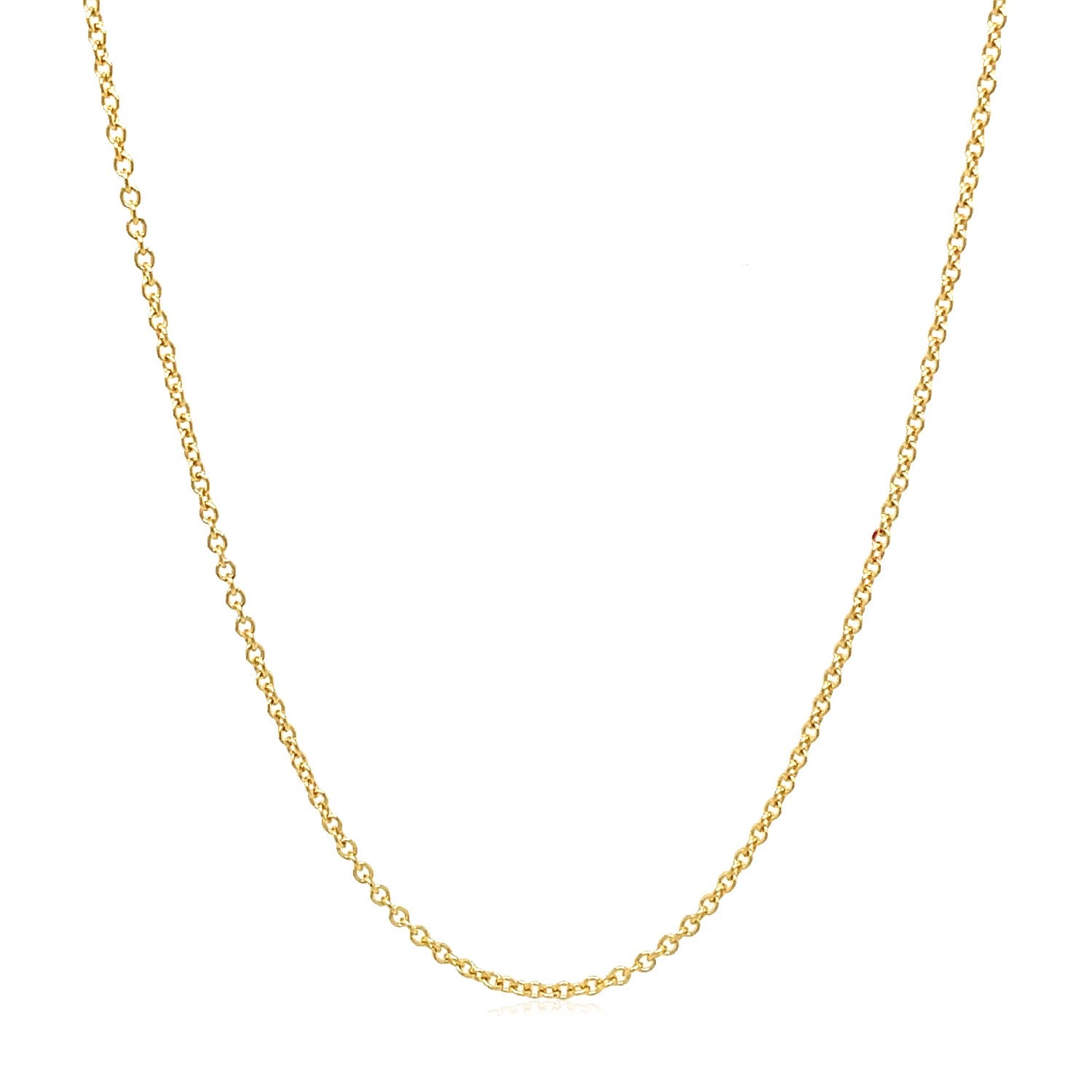 14k Yellow Gold Round Cable Link Chain (1.30 mm)