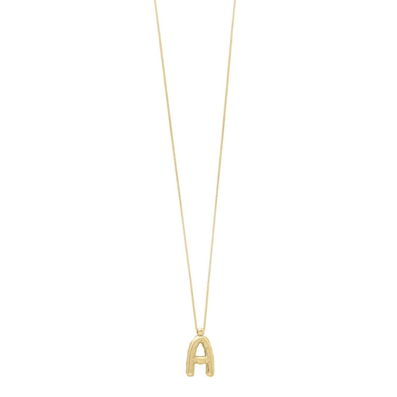 14K Yellow Gold Helium Initial Pendant