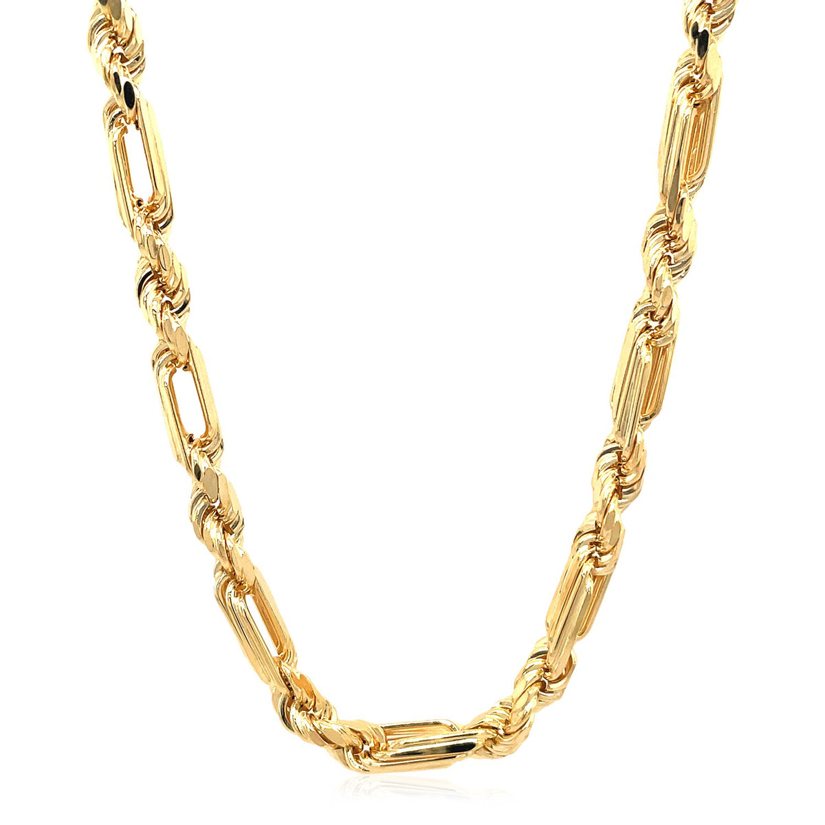 14k Yellow Gold Figaro Chain Necklace - Lindove