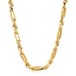 14k Yellow Gold Figaro Chain Necklace - Lindove