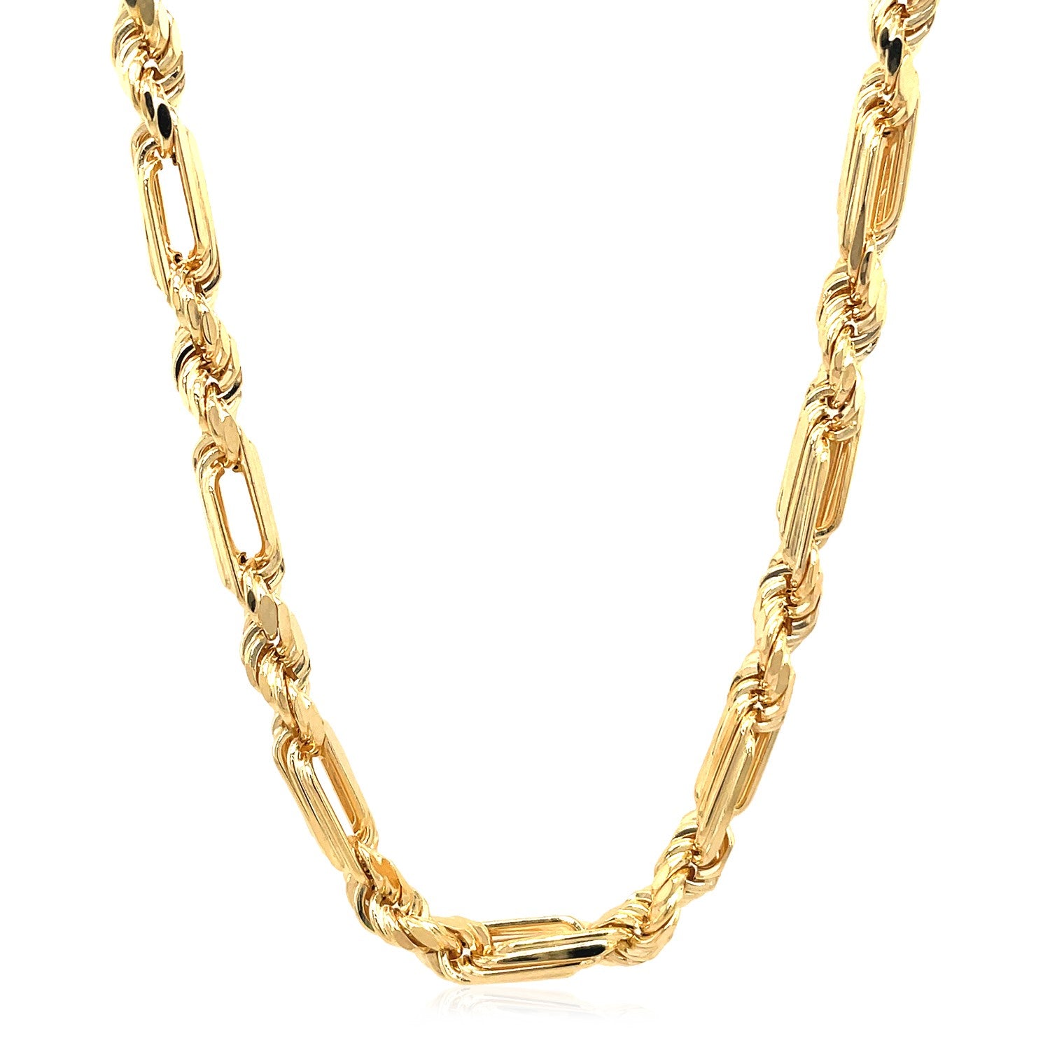 14k Yellow Gold Figaro Chain Necklace - Lindove