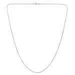 14k White Gold French Cable Chain (1.30 mm) - Lindove