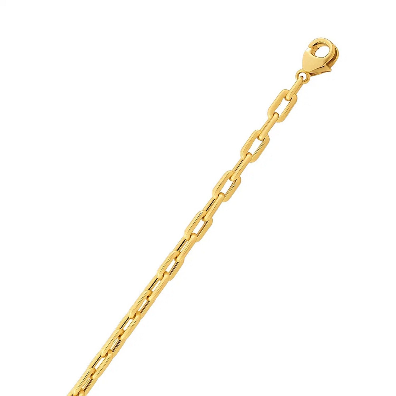 14k Yellow Gold Paperclip Chain Necklace (4.20 mm)