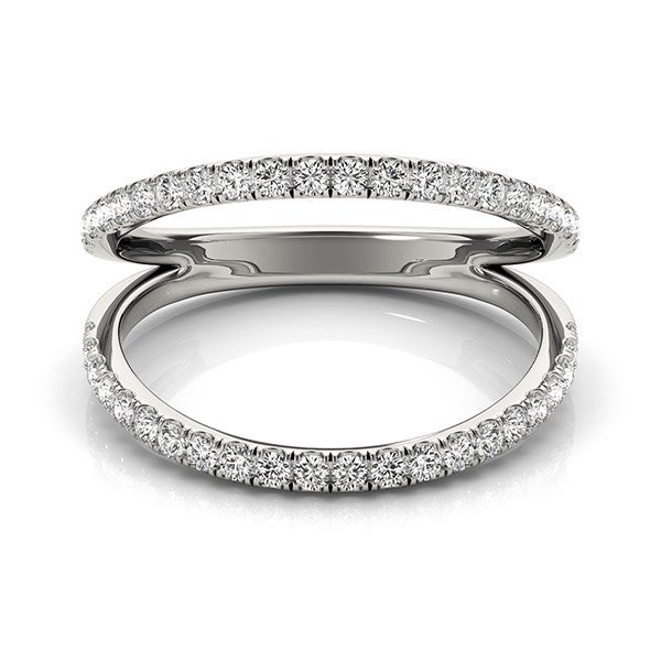 14k White Gold Diamond Split Band Ring (1/4 cttw)