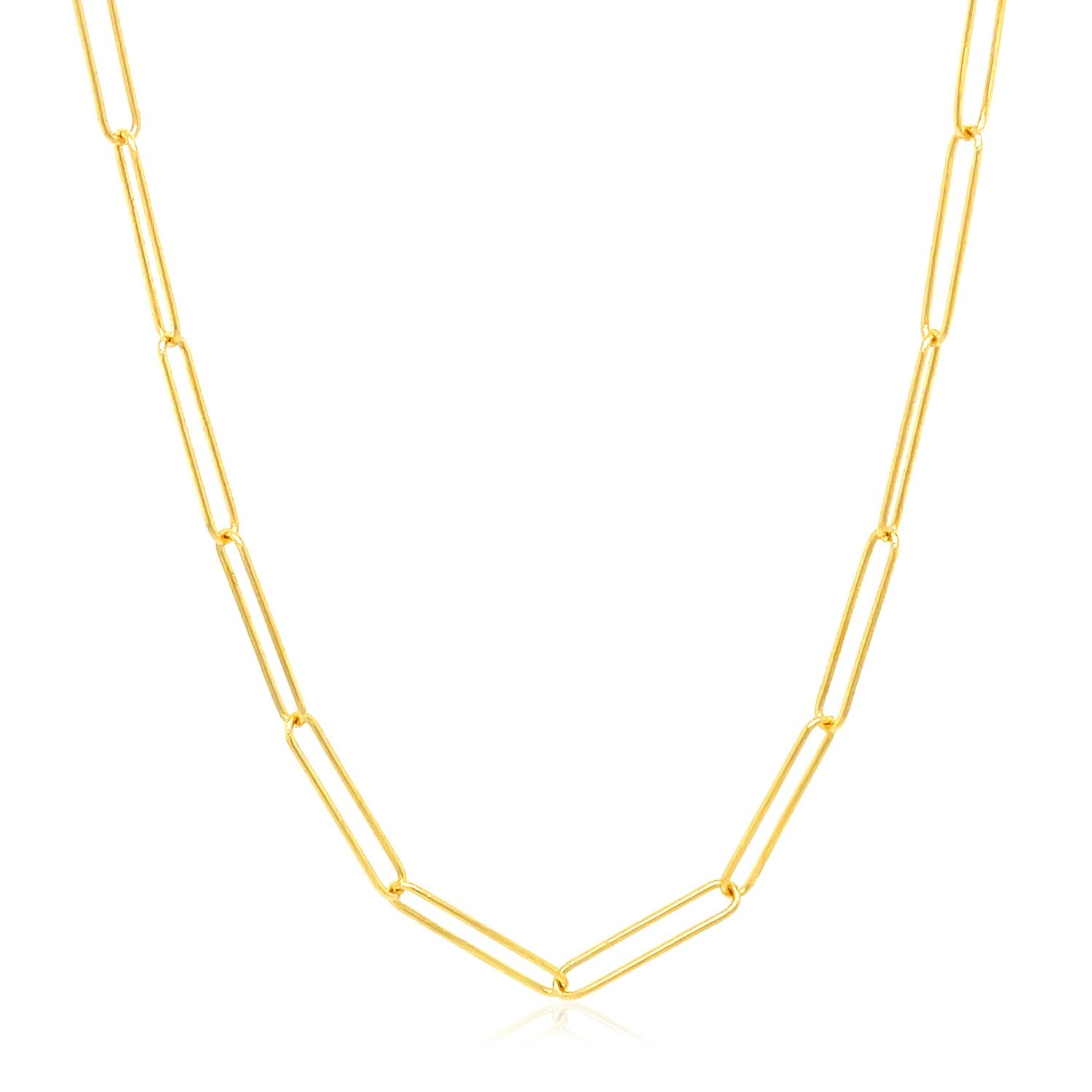 14k Yellow Gold Wire Paperclip Chain (2.70 mm)